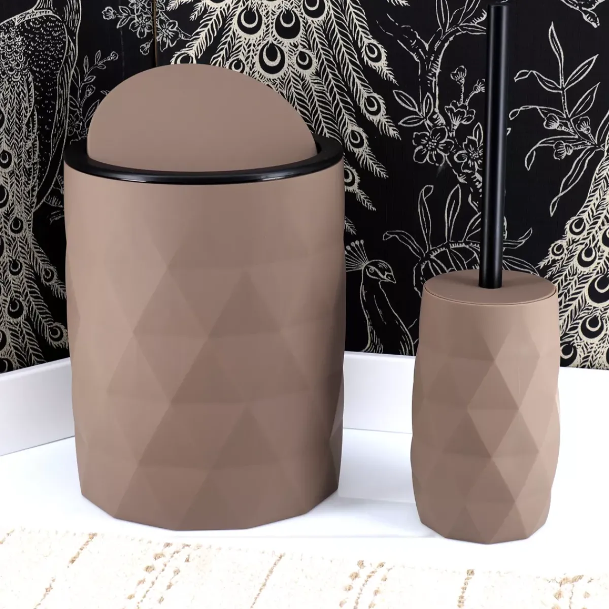TENDANCE Accessori Bagno-Cestino da bango 6L Rubby