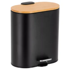 TENDANCE Accessori Bagno-Cestino per il bagno in bambù con chiusura ammortizzata Tempo