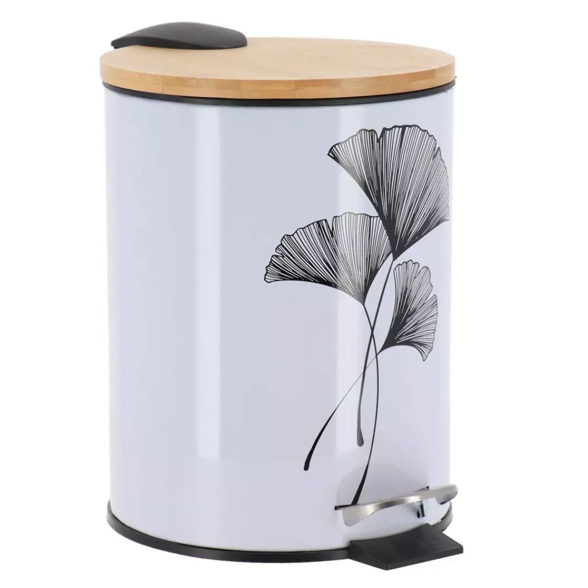 TENDANCE Accessori Bagno-Cestino per il bagno in bambù con chiusura ammortizzata Zen Gingko