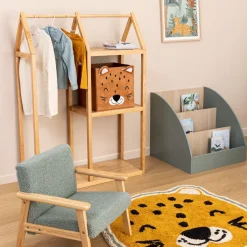 Atmosphera cru017dateur d'intu017drieur for kids Oggetti Decorativi Bambini-Cesto pieghevole in velluto per bambini Leo (29 x 29 cm)