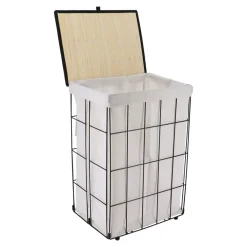 TENDANCE Accessori Bagno-Cesto portabiancheria pieghevole (H60 cm) Industriale