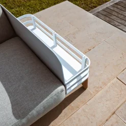 Chaise longue da giardino in alluminio Monte Carlo Bianco e tortora