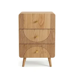 EMINZA Credenze E Cassettiere-Comò cassettiera 3 cassetti in legno (H70 cm) Mila