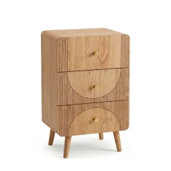 EMINZA Credenze E Cassettiere-Comò cassettiera 3 cassetti in legno (H70 cm) Mila