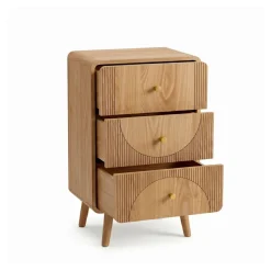 EMINZA Credenze E Cassettiere-Comò cassettiera 3 cassetti in legno (H70 cm) Mila