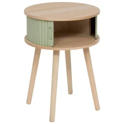 Atmosphera, cru017dateur d'intu017drieur Tavolini-Comodino rotondo in legno (H54 cm) Nysos