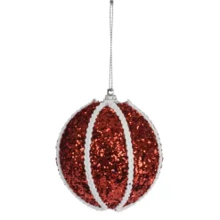 KOOPMAN Palline Di Natale-Confezione di 12 palline di Natale (Ø80 mm) Zébrures