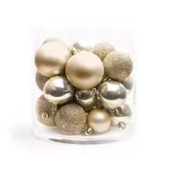 EMINZA Palline Di Natale-Confezione di 30 palline di Natale assortite New Alpine