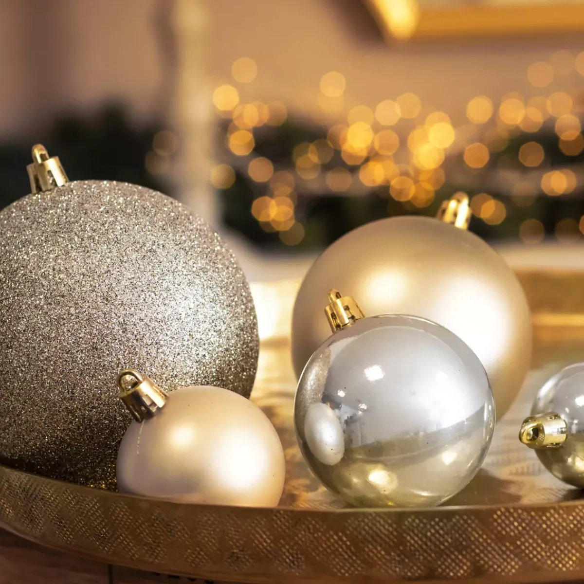 EMINZA Palline Di Natale-Confezione di 30 palline di Natale assortite New Alpine