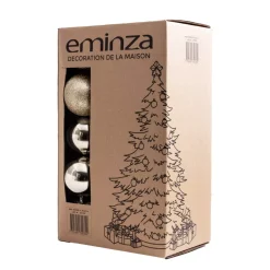 EMINZA Palline Di Natale-Confezione di 30 palline di Natale (D80 mm) New Alpine