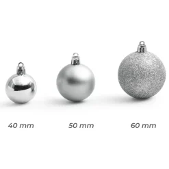 EMINZA Palline Di Natale-Confezione di 30 palline di Natale assortite New Alpine