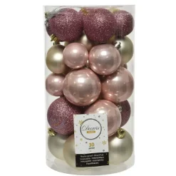 KAEMINGK Palline Di Natale-Confezione di 30 palline di Natale Alpine mix colore Camel /