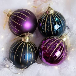 KAEMINGK Palline Di Natale-Confezione di 12 palline di Natale (D80 mm) in vetro Tala