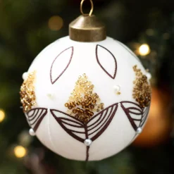 KAEMINGK Palline Di Natale-Confezione di 3 palline di Natale (D80 mm) vetro Douceur sucrée