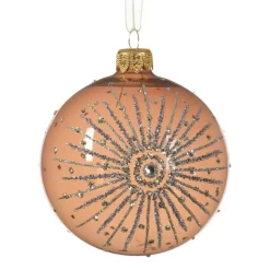 KAEMINGK Palline Di Natale-Confezione di 6 palline di Natale (D80 mm) in vetro Sillis Ginger