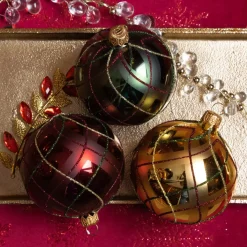 KAEMINGK Palline Di Natale-Confezione di 6 palline di Natale (Ø80 mm) Carreaux