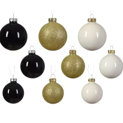 KAEMINGK Palline Di Natale-Confezione di 21 palline di Natale (D70 mm) Cristal in vetro Bianco panna