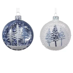 KAEMINGK Palline Di Natale-Confezione di 6 palline di Natale (D80 mm) in vetro Foresta