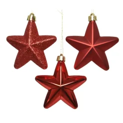KAEMINGK Addobbi Natalizi-Confezione di 6 stelle di Natale da appendere con clip