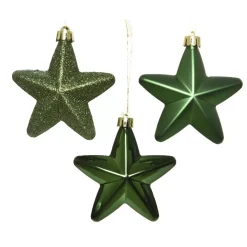 KAEMINGK Addobbi Natalizi-Confezione di 6 stelle di Natale da appendere Alpine abete