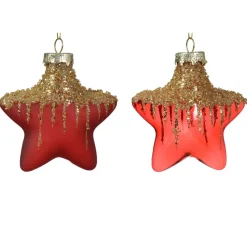KAEMINGK Addobbi Natalizi-Confezione di 2 stelle di Natale in vetro Arctique