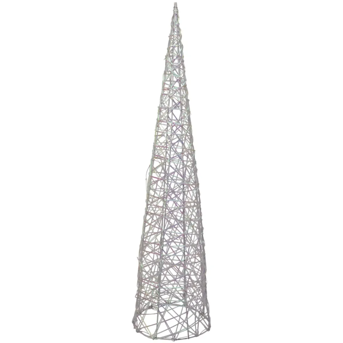 KOOPMAN Oggetti Decorativi E Illuminati-Cono luminoso con pile 40 micro LED (H80 cm) Scintille