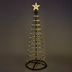 KOOPMAN Oggetti Decorativi E Illuminati|Personaggi E Oggetti Grande Dimensione-Cono luminoso Digital 370 Micro Led (H210 cm) Twinkling Nero e