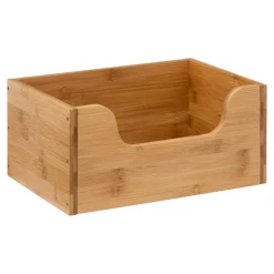 5 Five Simply Smart Cesti E Scatole Portaoggetti-Contenitore in bambù impilabile (31 x 21 cm) Siao Naturale