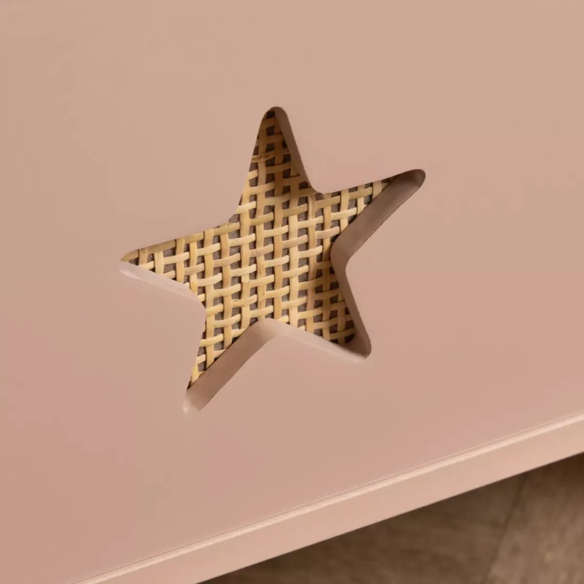 EMINZA Mobili Bambini-Contenitore porta giocattoli bambino legno (H44 cm) Stars