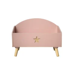 EMINZA Mobili Bambini-Contenitore porta giocattoli bambino legno (H44 cm) Stars