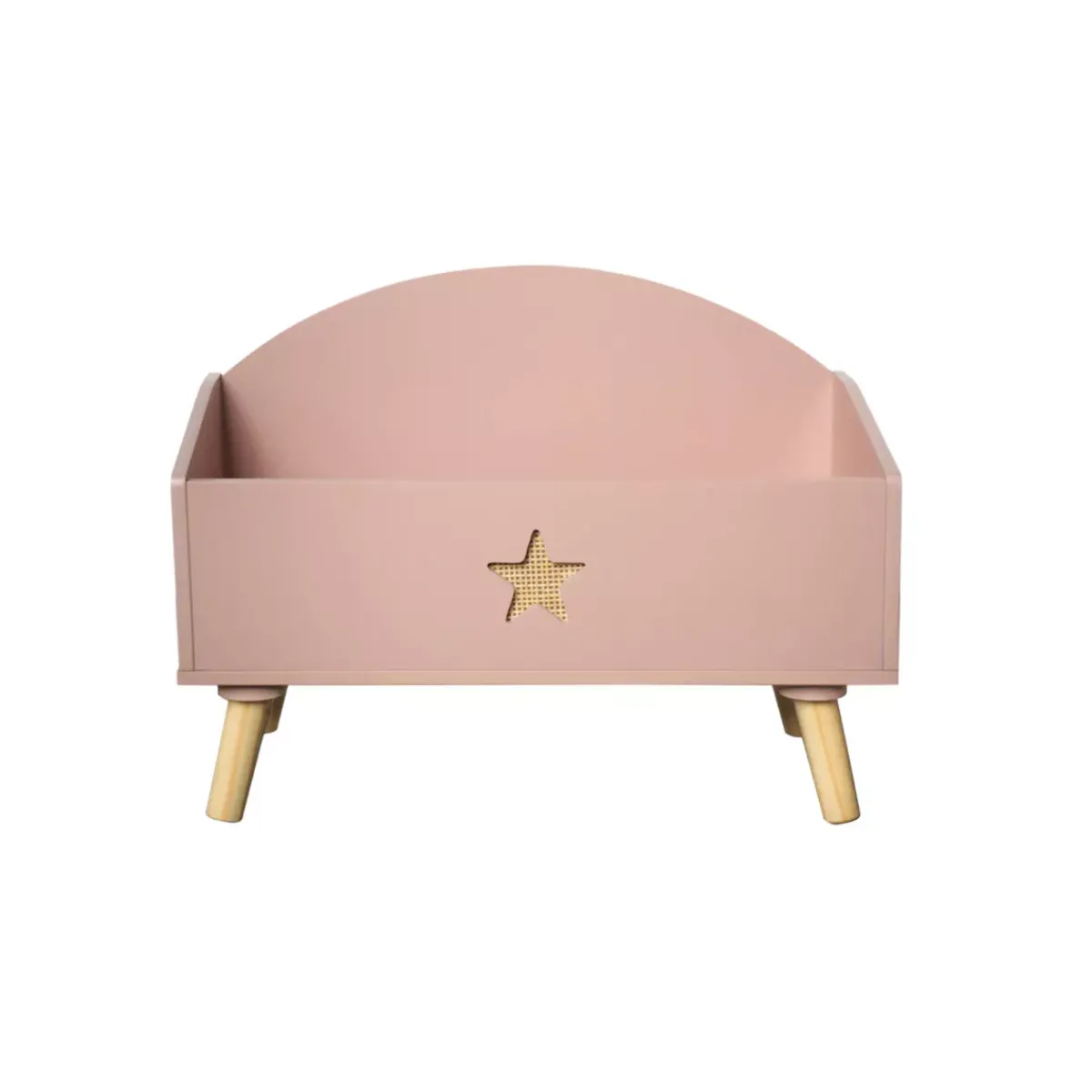 EMINZA Mobili Bambini-Contenitore porta giocattoli bambino legno (H44 cm) Stars