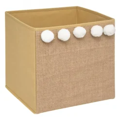 Atmosphera cru017dateur d'intu017drieur for kids Oggetti Decorativi Bambini|Cesti E Scatole Portaoggetti-Contenitore portaoggetti bambini juta (29 x 29 cm) 5 pon pon