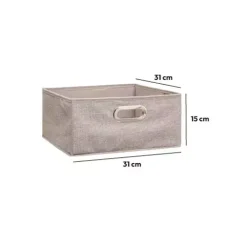 ATMOSPHERA Cesti E Scatole Portaoggetti-Contenitore (31 x 15 cm) Helena Beige