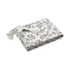 STOF Plaid E Teli Copritutto-Coperta di cotone riciclato per divano (125 x 150 cm) Clarine