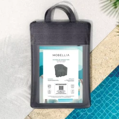 Copertura protettiva impermeabile per poltrona da giardino con braccioli 120 x 105 cm - Grigio