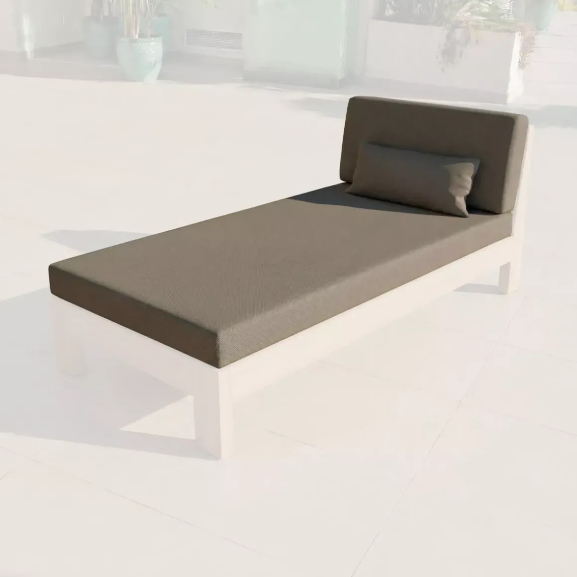 Coperture di cuscino di ricambio per Chaise longue Bornéo Grigio chiaro