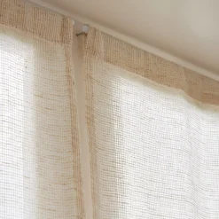 Coppia di tende a occhielli effetto lino (60 x 90 cm) Luca Beige