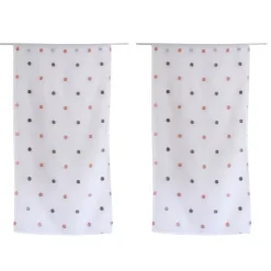Coppia di tende trasparenti (60 x 120 cm) Smarties Grigio