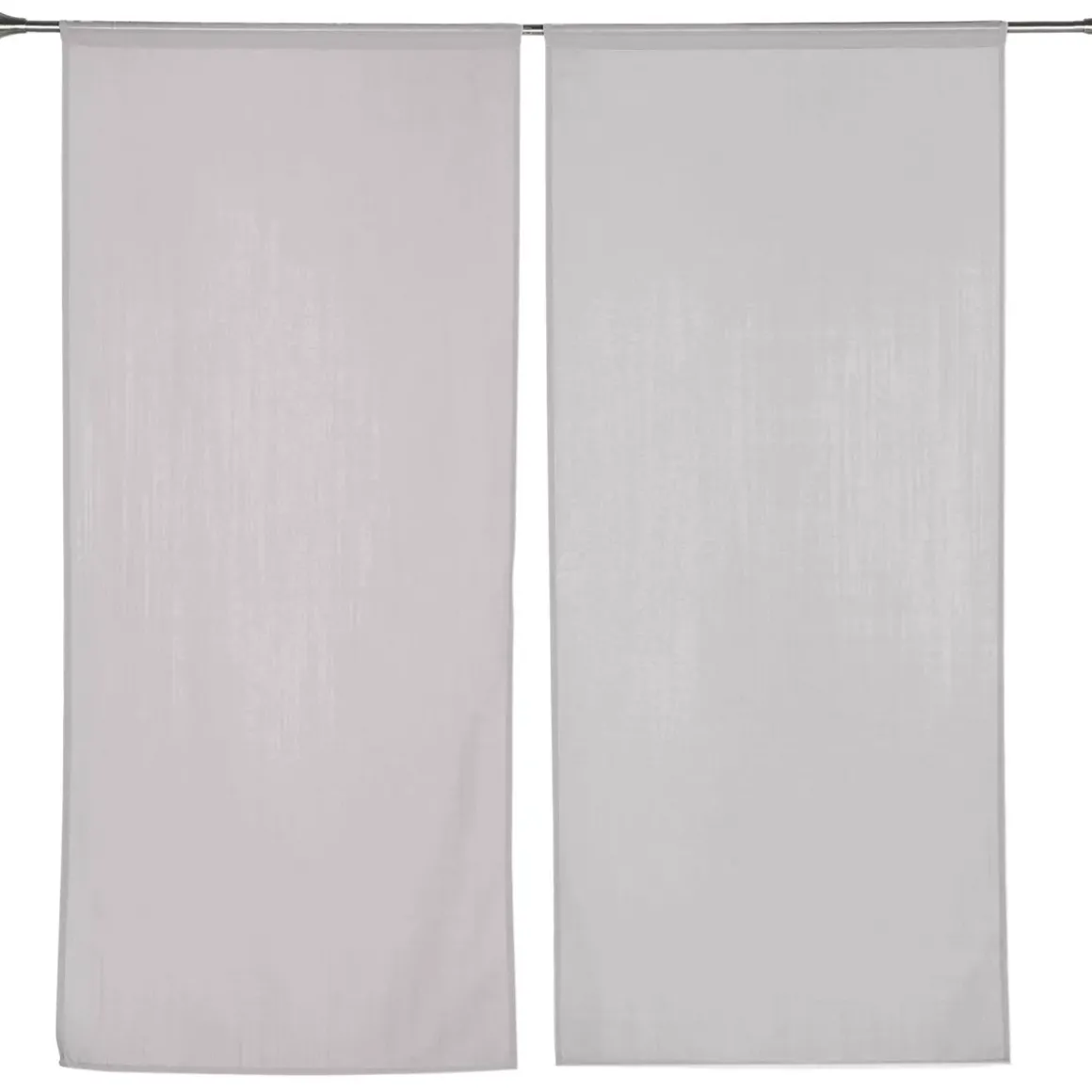 Coppia di tende trasparenti (60 x 140 cm) Etamine givrée Grigio chiaro