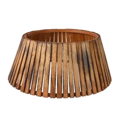 EMINZA Accessori Per Albero Di Natale-Copri base albero di natale (D70 cm) Paulownia Legno