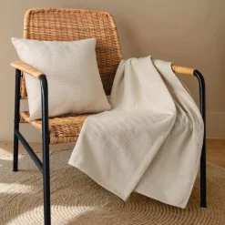 Copriletto cotone (180 x 220 cm) Léa Beige pampa