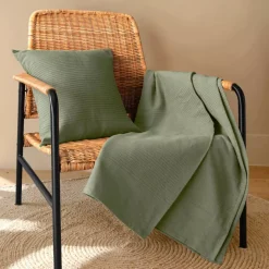 Copriletto cotone (180 x 220 cm) Léa Verde rosmarino