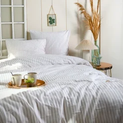 Copripiumino e due federe in cotone (240 x 220 cm) Linea Beige