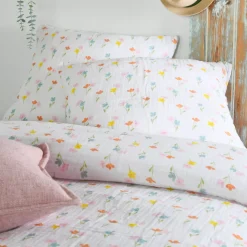 Copripiumino e due federe in doppio cotone a trama (260 x 240 cm) Heloise Multicolore