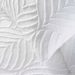 Copripiumino e due federe microfibra tuftata (240 x 220 cm) Heltie Bianco