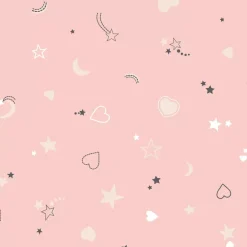 Copripiumino e una federa cotone (140 x 200 cm) Gatto Rosa
