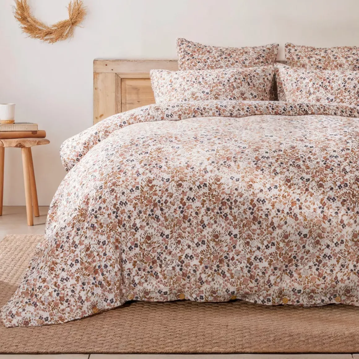 Copripiumino garza di cotone (240 cm) Capucine Multicolore