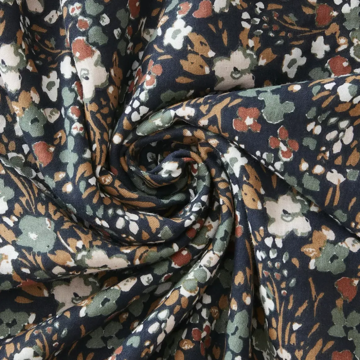 Copripiumino garza di cotone (240 cm) Constance Blu notte