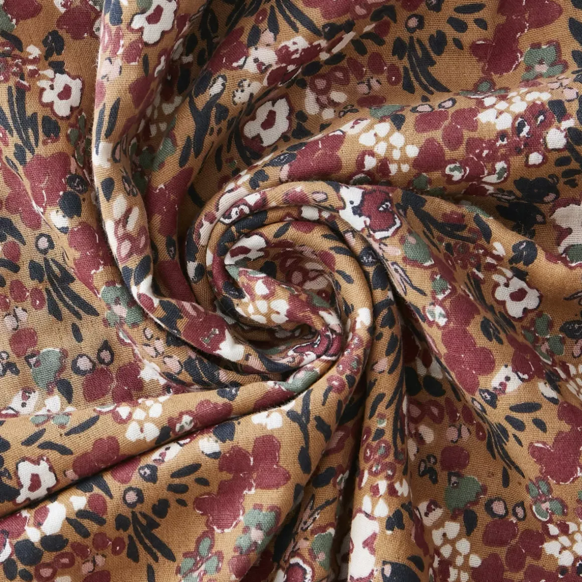 Copripiumino garza di cotone (200 cm) Constance Camel