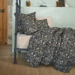 Copripiumino garza di cotone (140 cm) Constance Blu notte